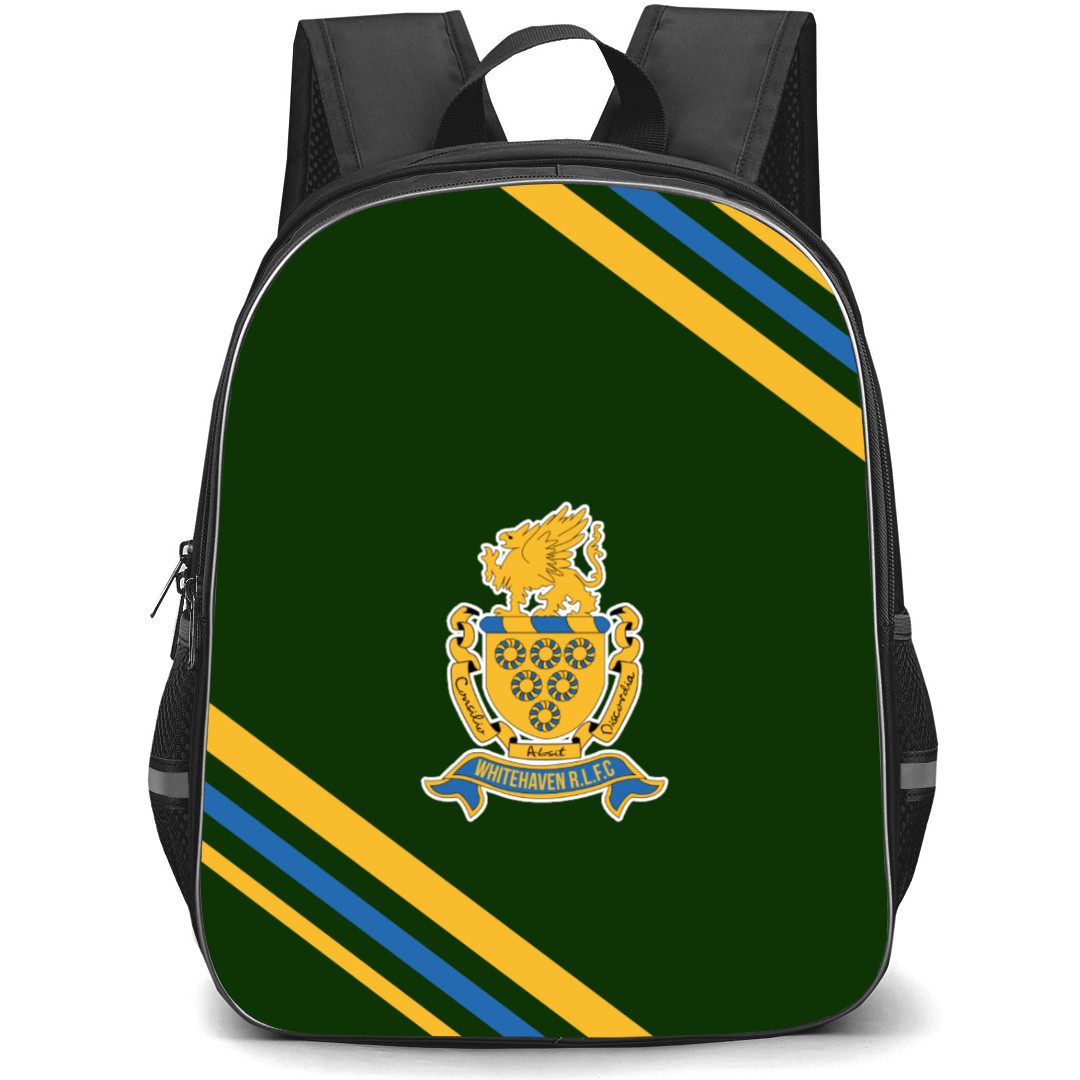 Whitehaven Rugby League Football Club Backpack School Bag StudentPack - Large Logo With Stripe