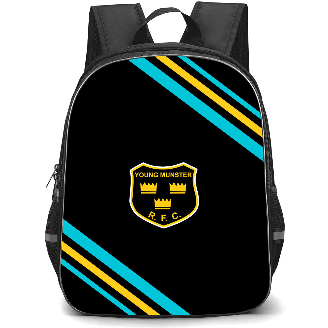 Young Munster Rugby Football Club Backpack School Bag StudentPack - Young Munster Rugby Football Club Large Logo With Stripe