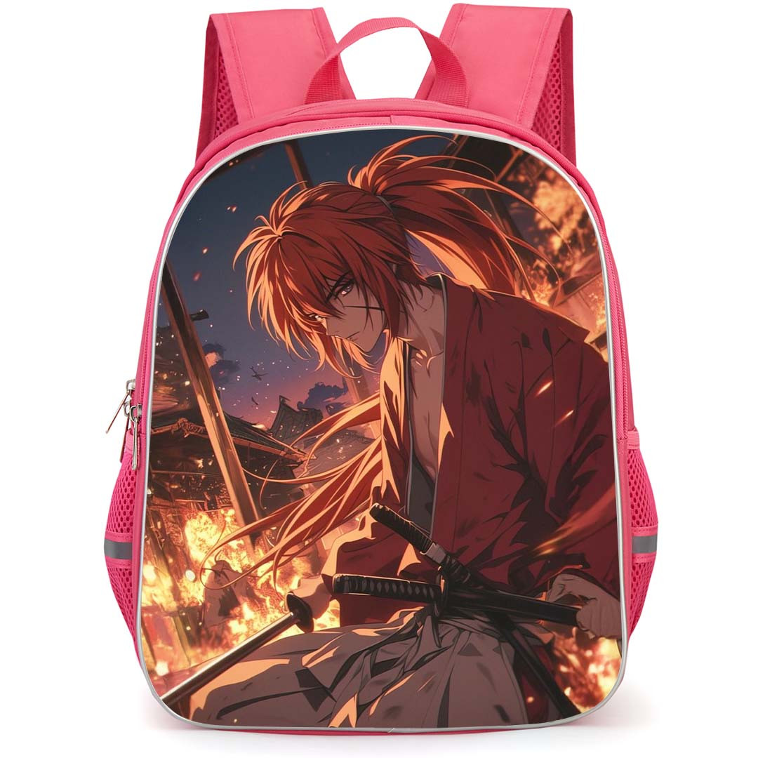 Rurouni Kenshin Kenshin Himura Backpack StudentPack - Kenshin Himura Burning House