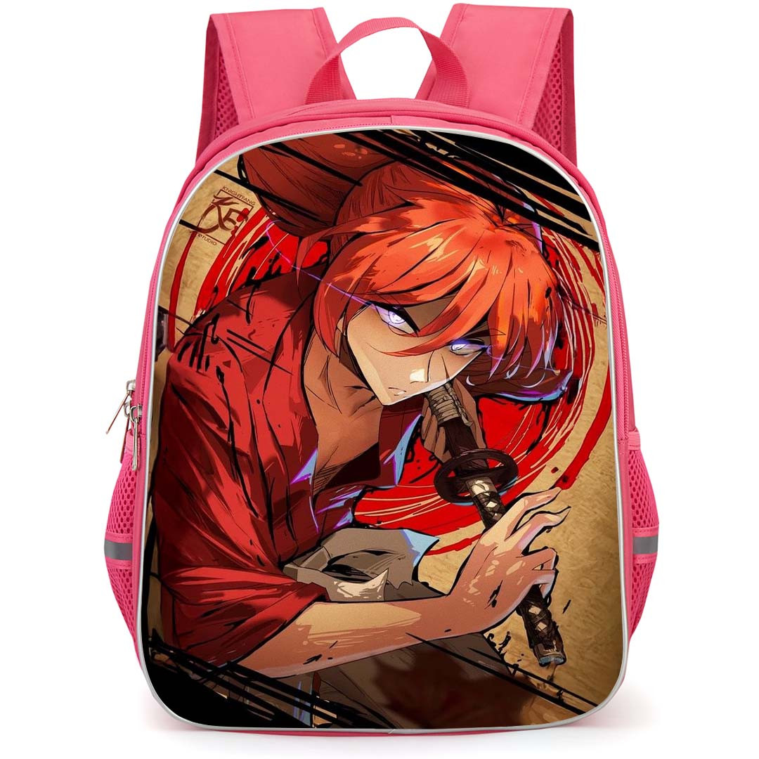 Rurouni Kenshin Kenshin Himura Backpack StudentPack - Kenshin Himura Glowing Eyes Anime Art