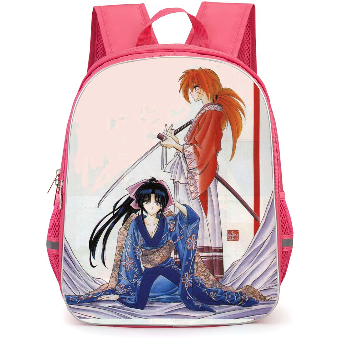 Rurouni Kenshin Kenshin Himura Backpack StudentPack - Kenshin Himura And Kaoru Kamiya Looking Far Pencil Art