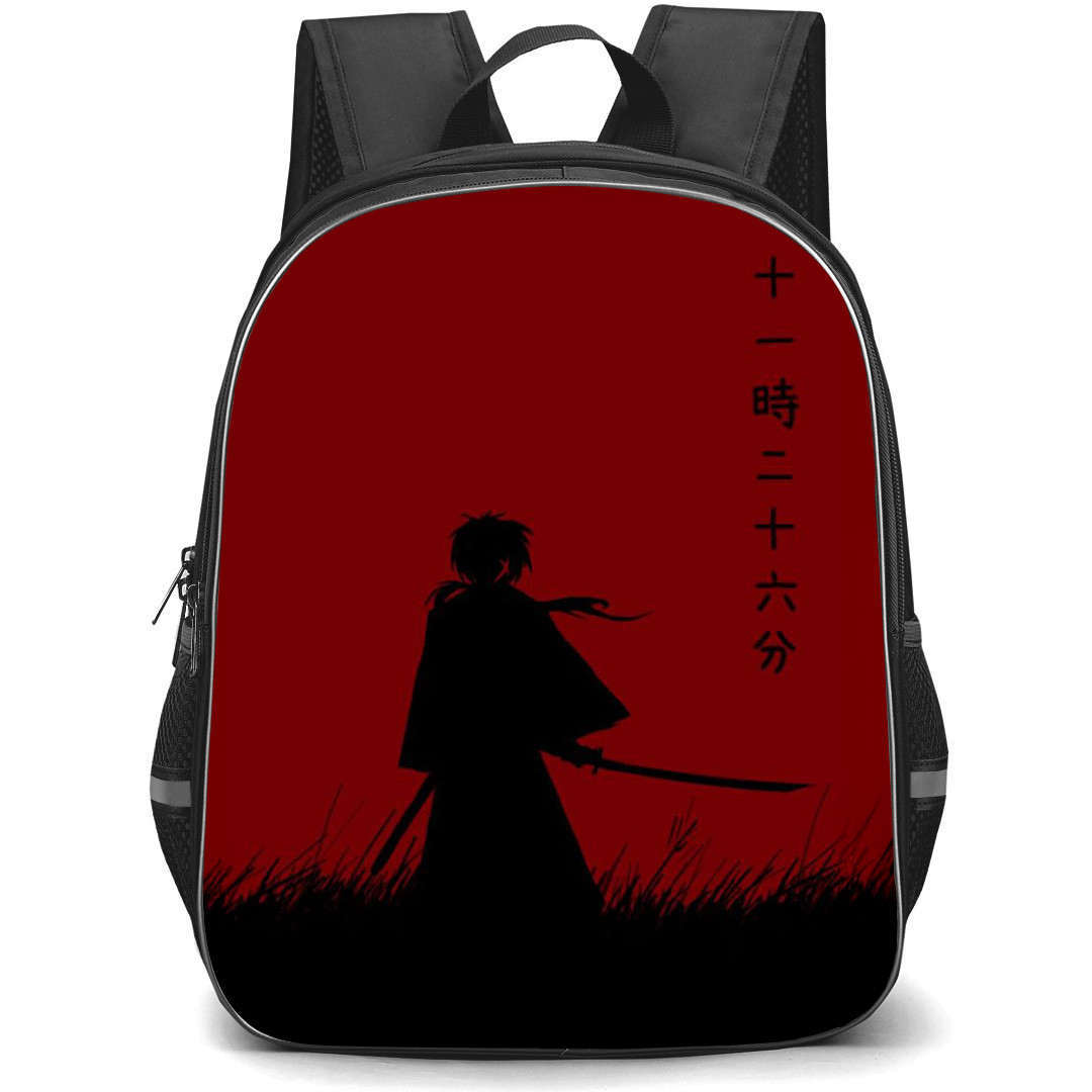 Rurouni Kenshin Kenshin Himura Backpack StudentPack - Kenshin Himura Silhouette Standing in Grass