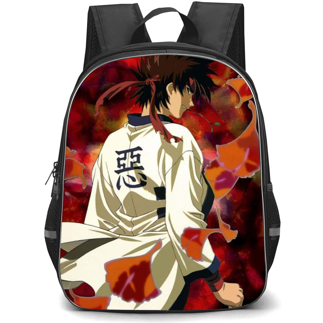 Rurouni Kenshin Sagara Sanosuke Backpack StudentPack - Sagara Sanosuke Biting Leaf