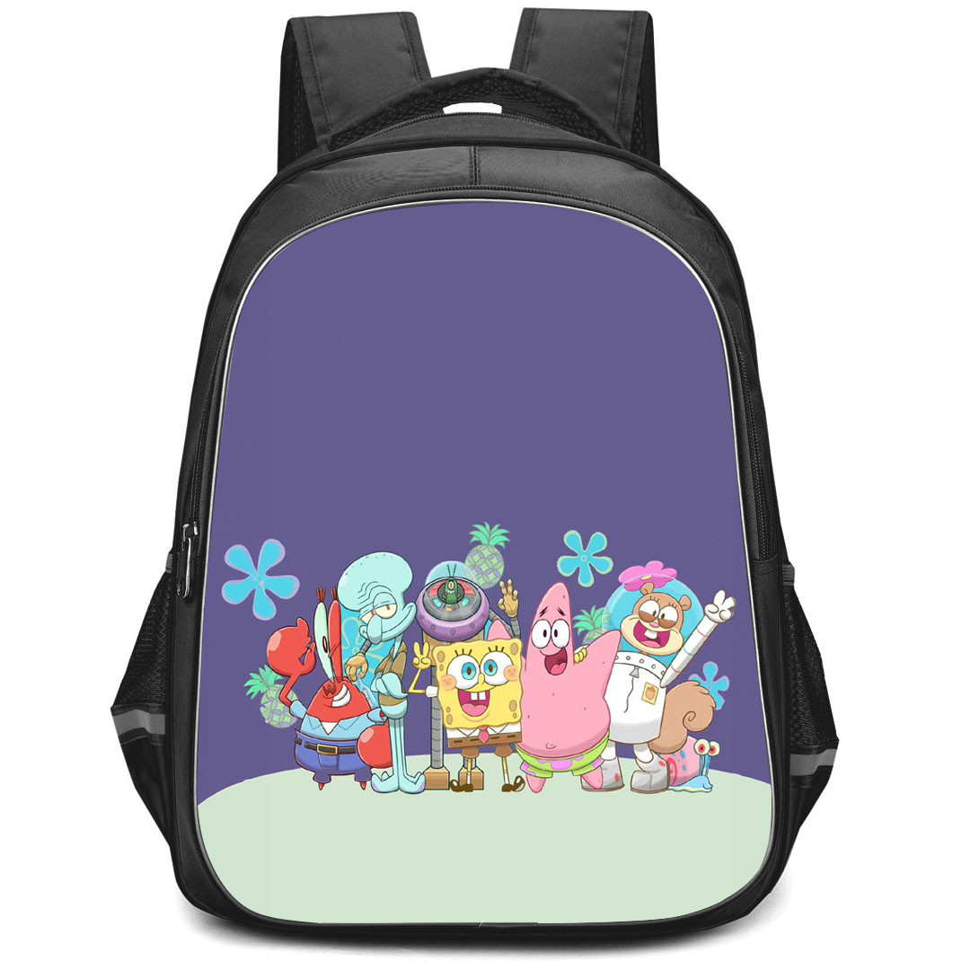 SpongeBob Backpack StudentPack - SpongeBob SquarePants Character Standing On Blue Background