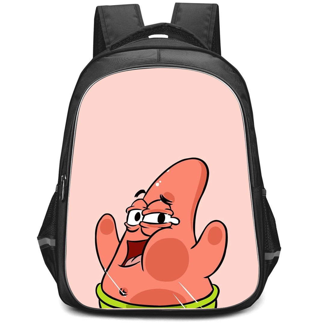 SpongeBob Patrick Star Backpack StudentPack - Patrick Star Cute Portrait On Pink Background
