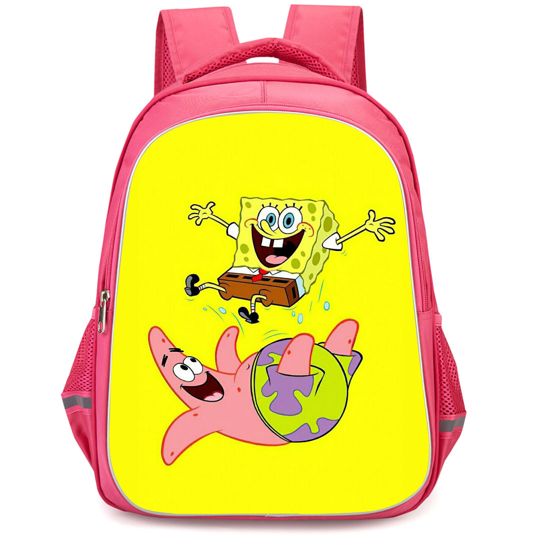 SpongeBob Backpack StudentPack - SpongeBob And Patrick On Yellow Background