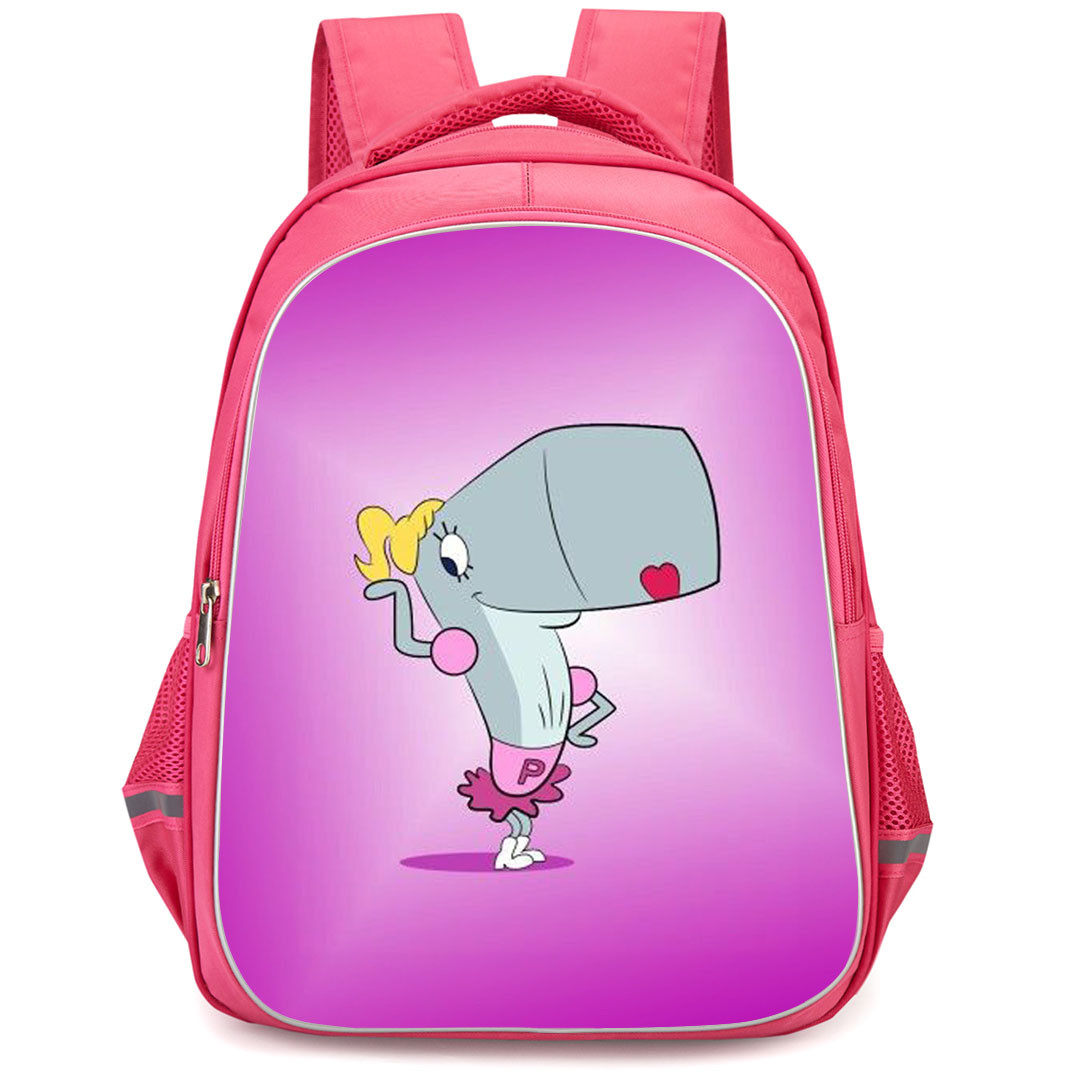 SpongeBob Pearl Krabs Backpack StudentPack - Pearl Krabs Standing On Pink Background