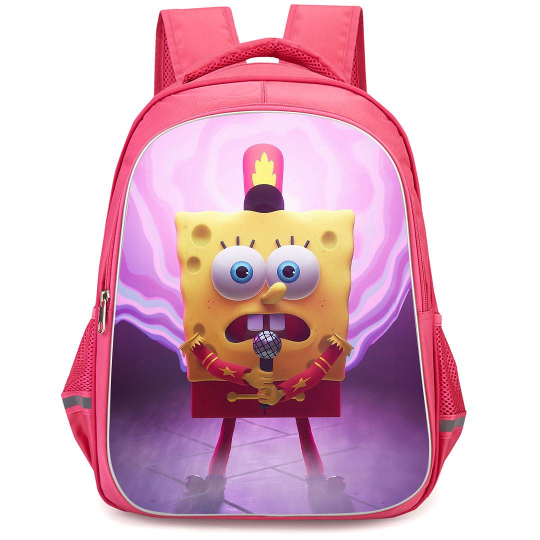 SpongeBob Backpack StudentPack - SpongeBob Singing On a Purple Stage