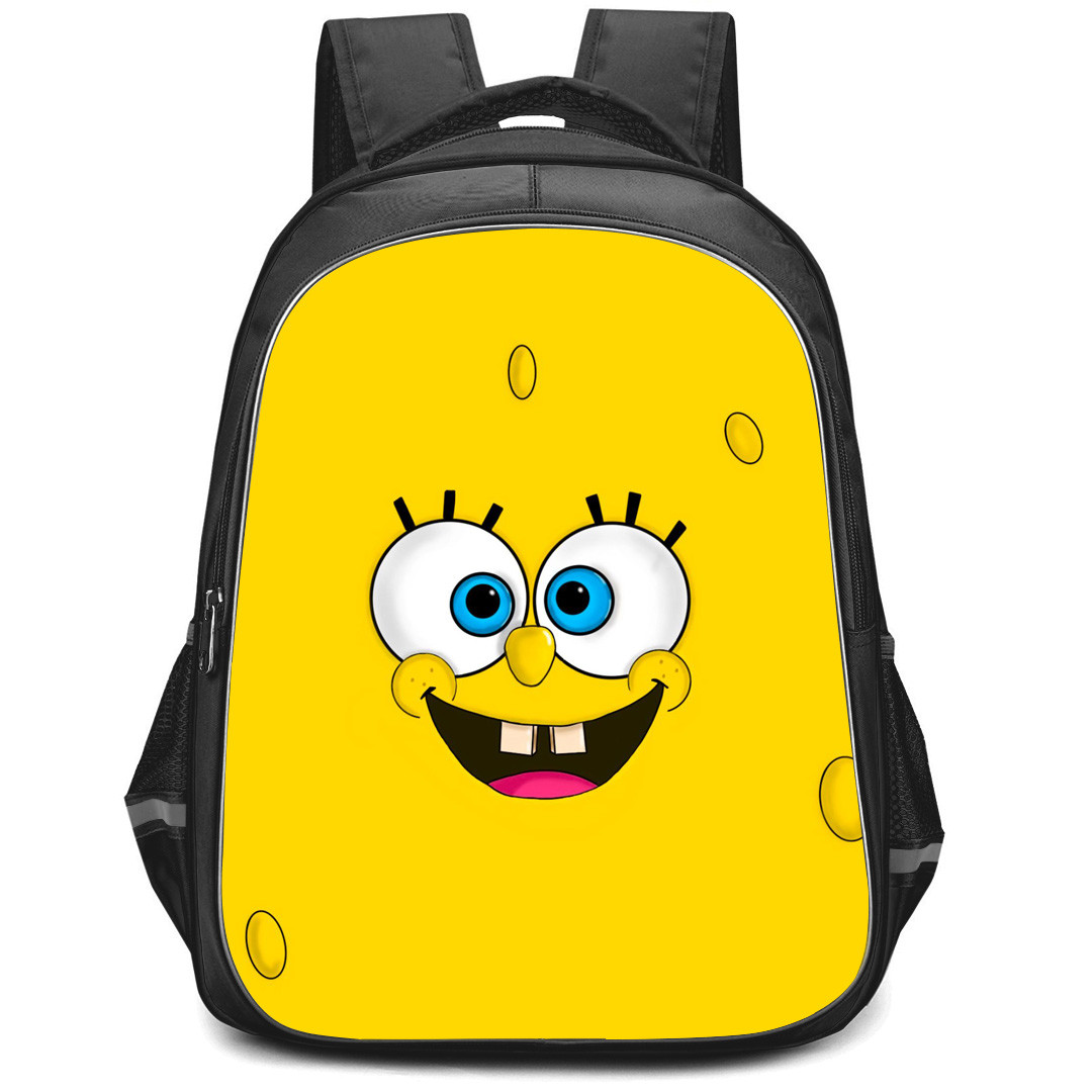 SpongeBob Backpack StudentPack - SpongeBob Smiling Emoji On Yellow Background