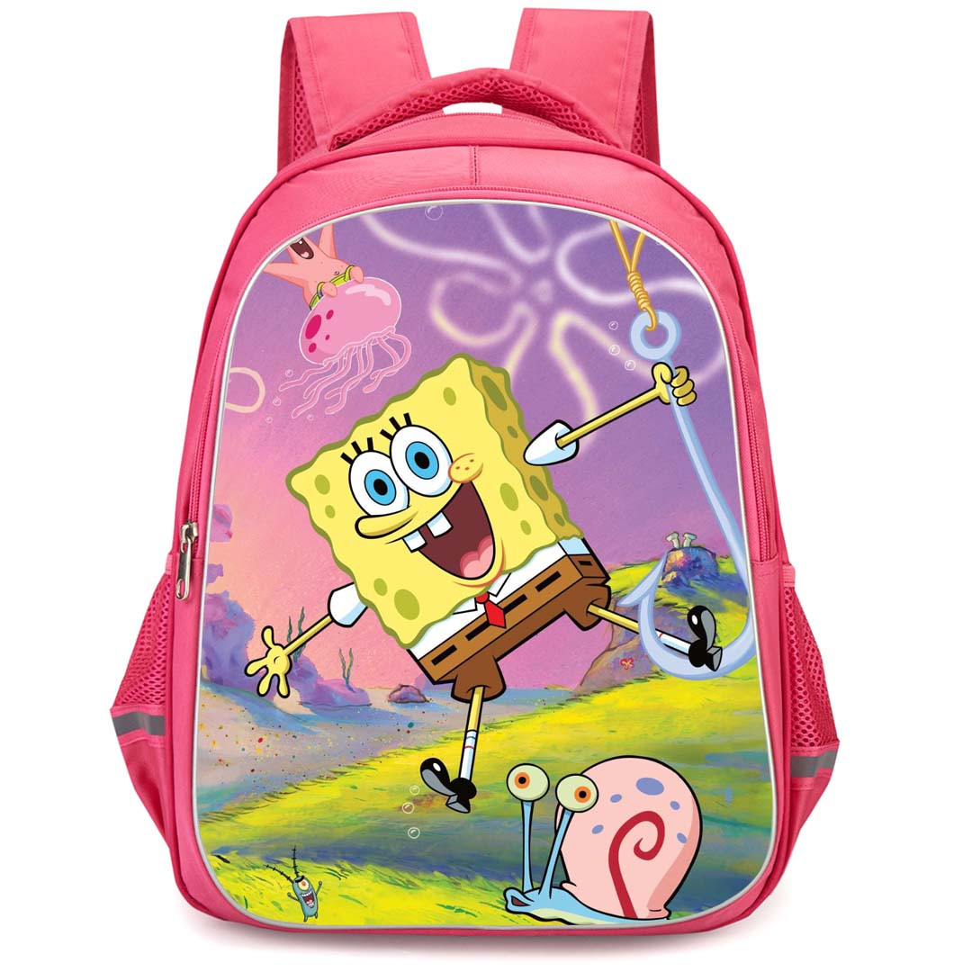SpongeBob Backpack StudentPack - SpongeBob SquarePants Poster Purple Background