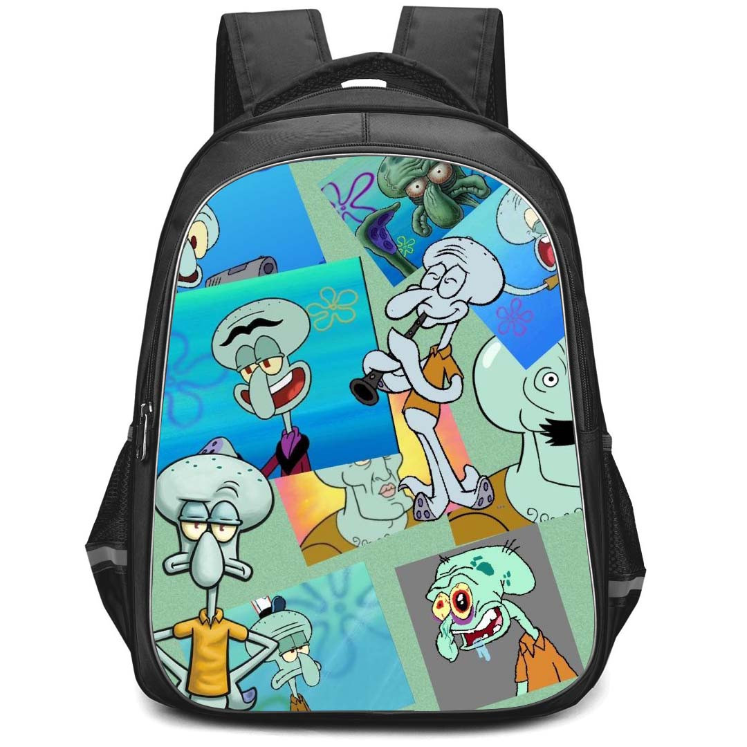 SpongeBob Squidward Backpack StudentPack - Squidward Portrait Collage