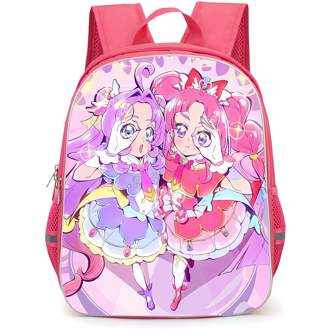 Star Detective Precure Backpack School Bag StudentPack - Akechi Anna And Kobayashi Mikuru Chibi Cute Portrait Poster