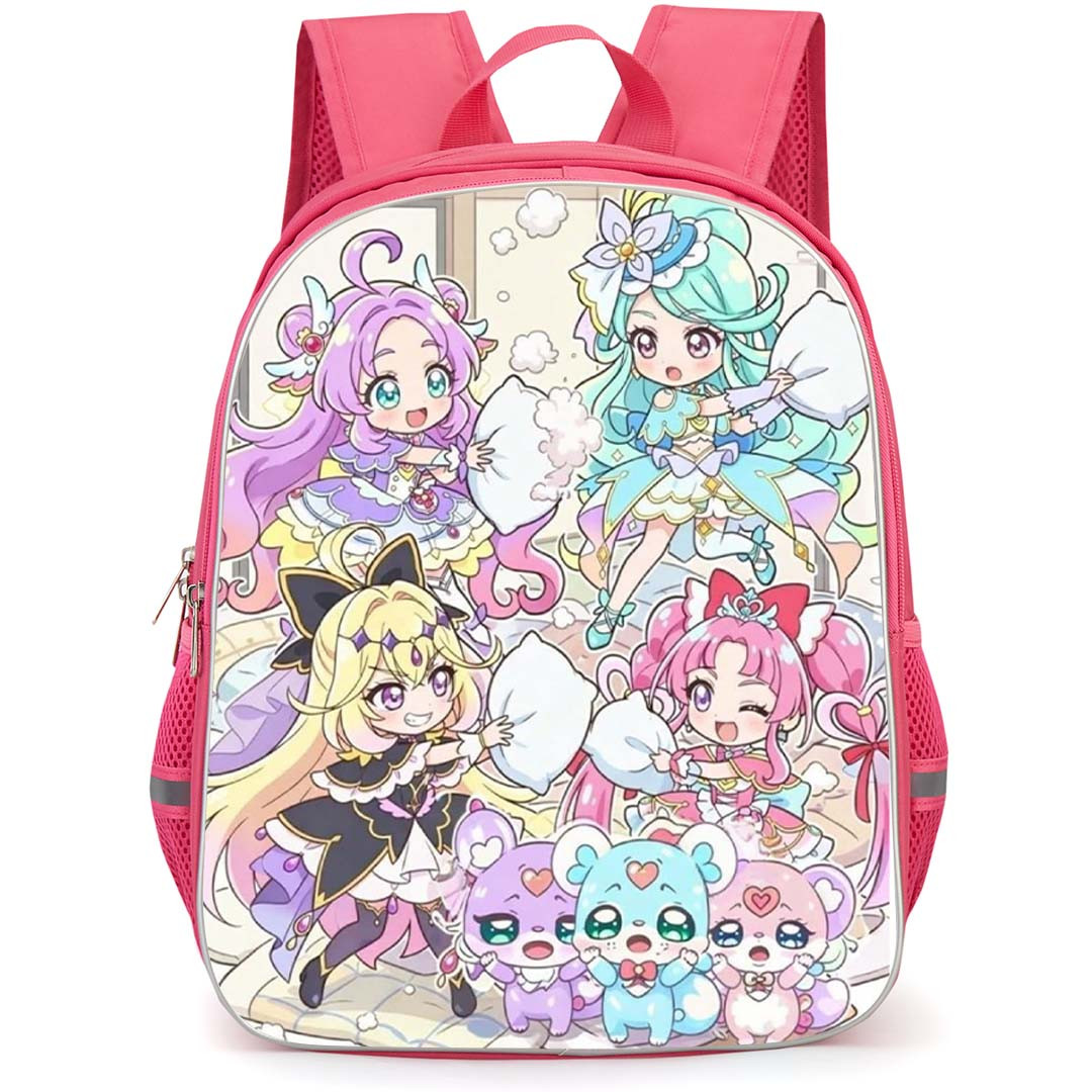 Star Detective Precure Backpack School Bag StudentPack - Star Detective Precure Characters Pillow Fight Chibi Poster