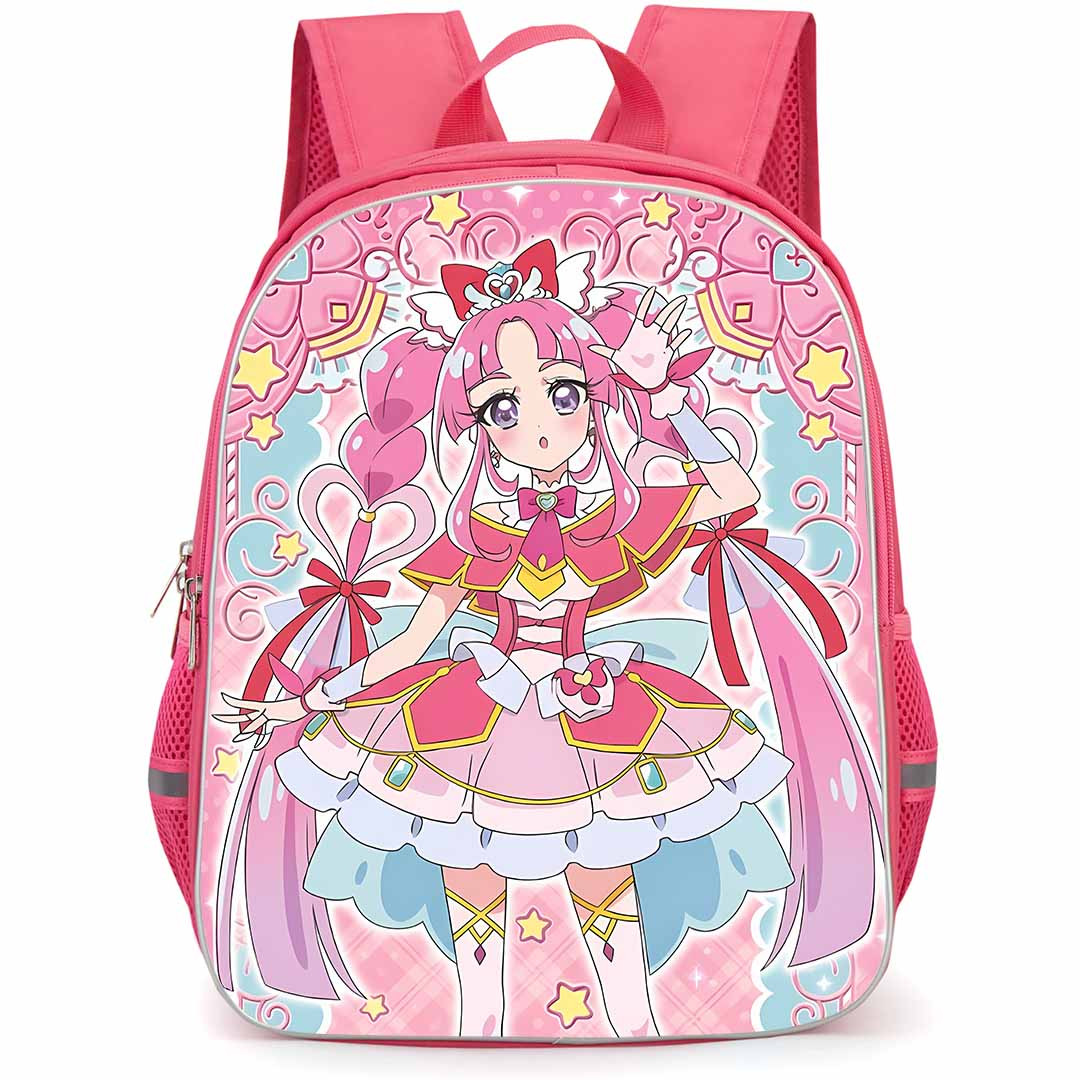 Star Detective Precure Kobayashi Mikuru Backpack School Bag StudentPack - Kobayashi Mikuru Waving Pink Portrait Poster