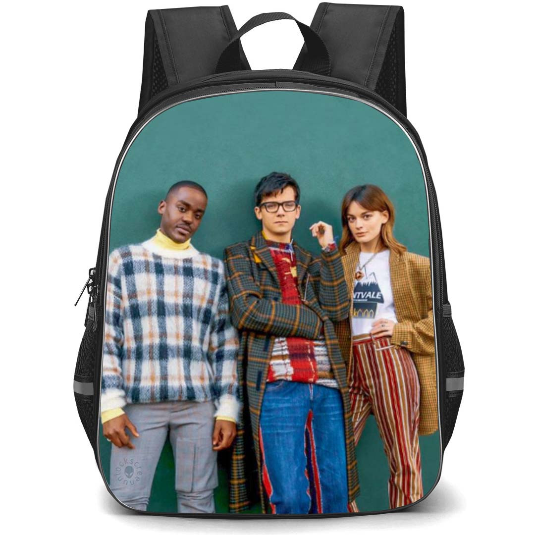 Sex Education Backpack StudentPack - Sex Education Asa Butterfield Eric Effiong And Maeve Wiley Standing