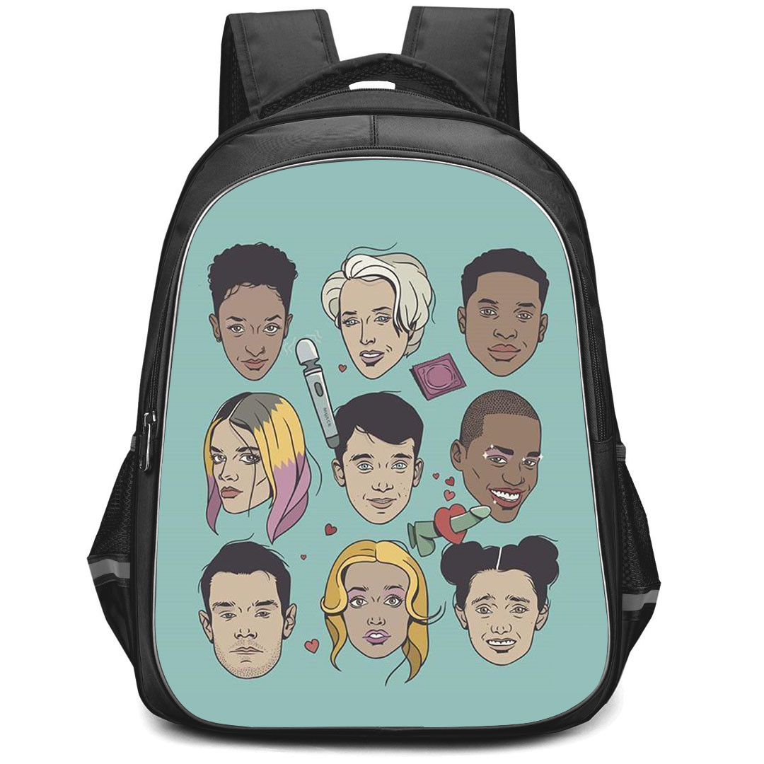 Sex Education Backpack StudentPack - Sex Education Character Avatar On Cyan Background
