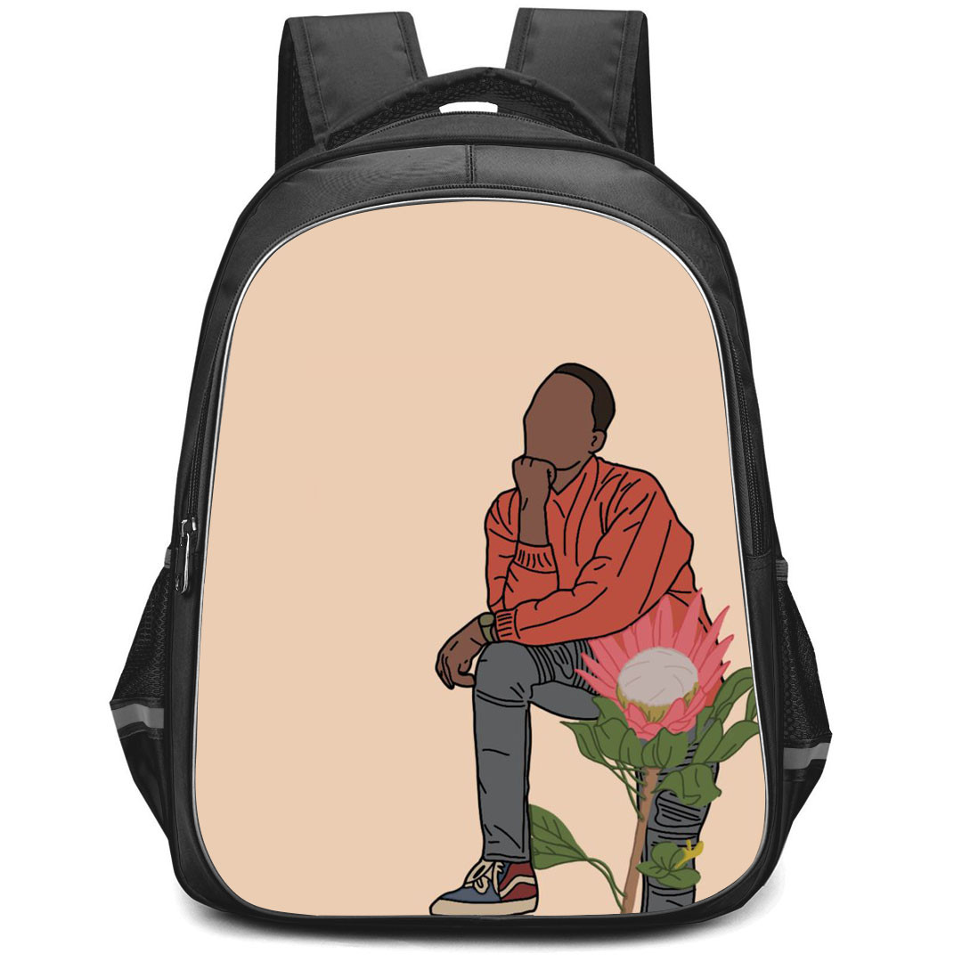 Sex Education Eric Effiong Backpack StudentPack - Eric Effiong Sitting Minimalist On Beige Background