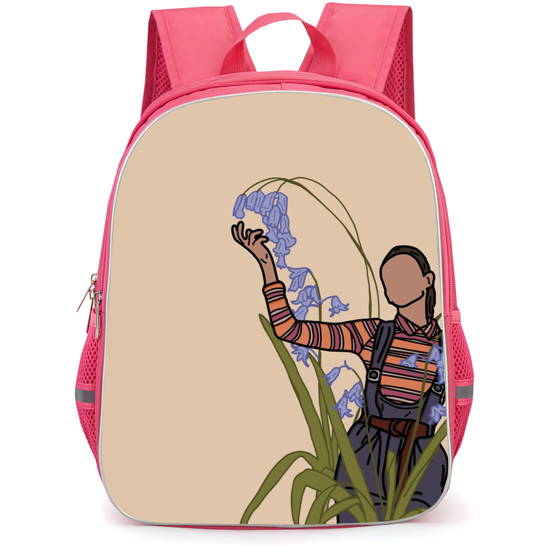 Sex Education Ola Backpack StudentPack - Ola Touching Flower Minimalist Art On Beige Background