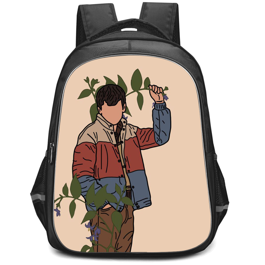 Sex Education Otis Backpack StudentPack - Otis Standing Minimalist Art On Beige Background