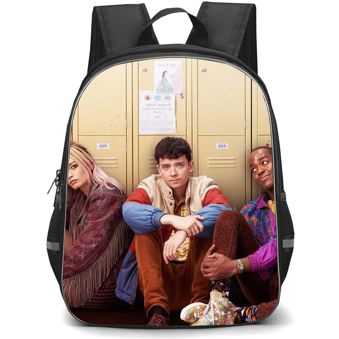 Sex Education Backpack StudentPack - Sex Education Otis Eric And Maeve Sitting Poster