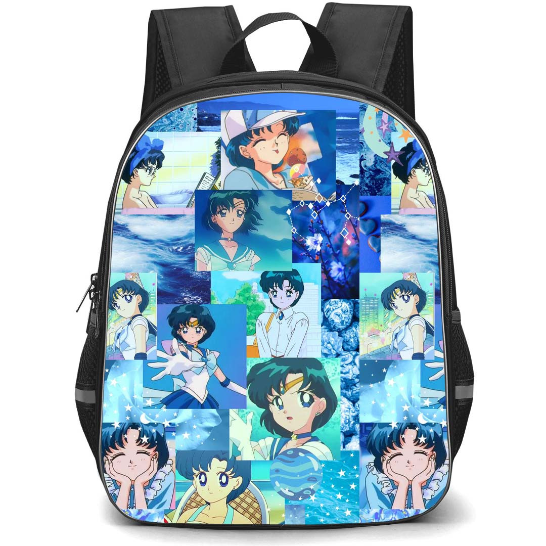 Sailor Moon Sailor Mercury Backpack StudentPack - Sailor Moon Sailor Mercury Collage Poster