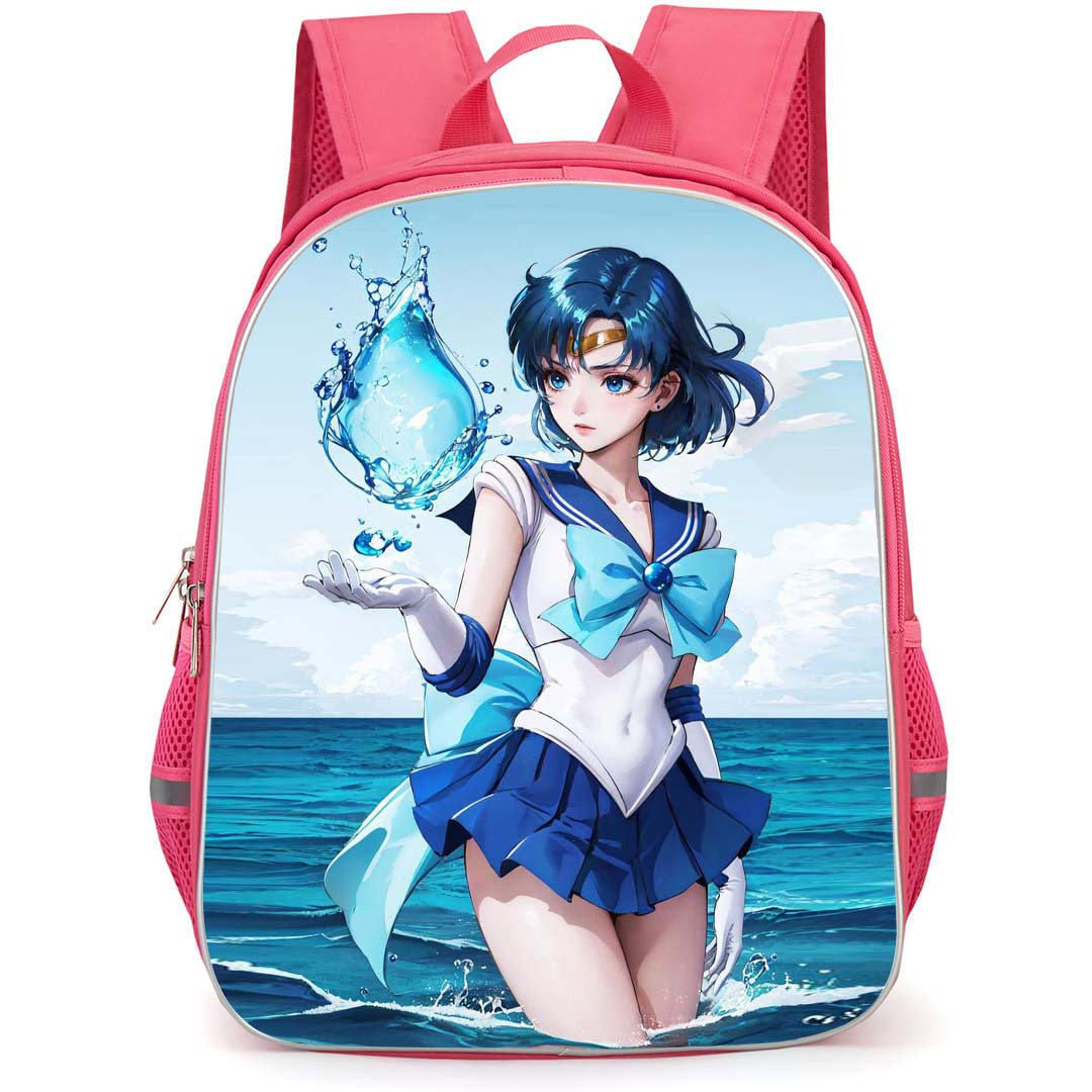Sailor Moon Sailor Mercury Backpack StudentPack - Sailor Moon Sailor Mercury Standing In the Water Poster