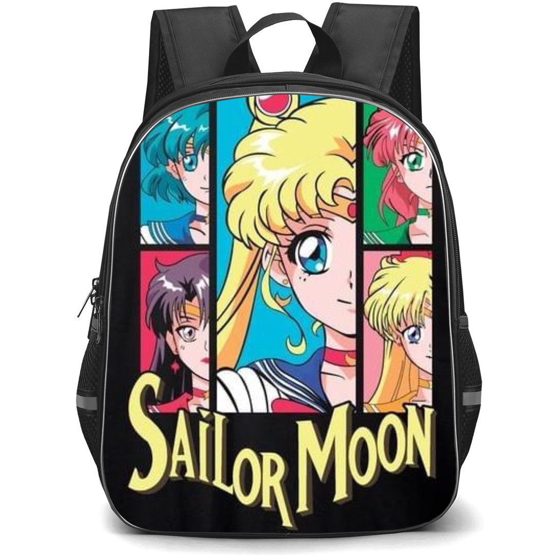 Sailor Moon Backpack StudentPack - Sailor Moon Poster On Black Background