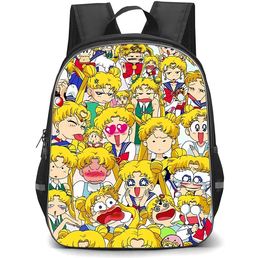 Sailor Moon Backpack StudentPack - Sailor Moon Yellow Collage Poster