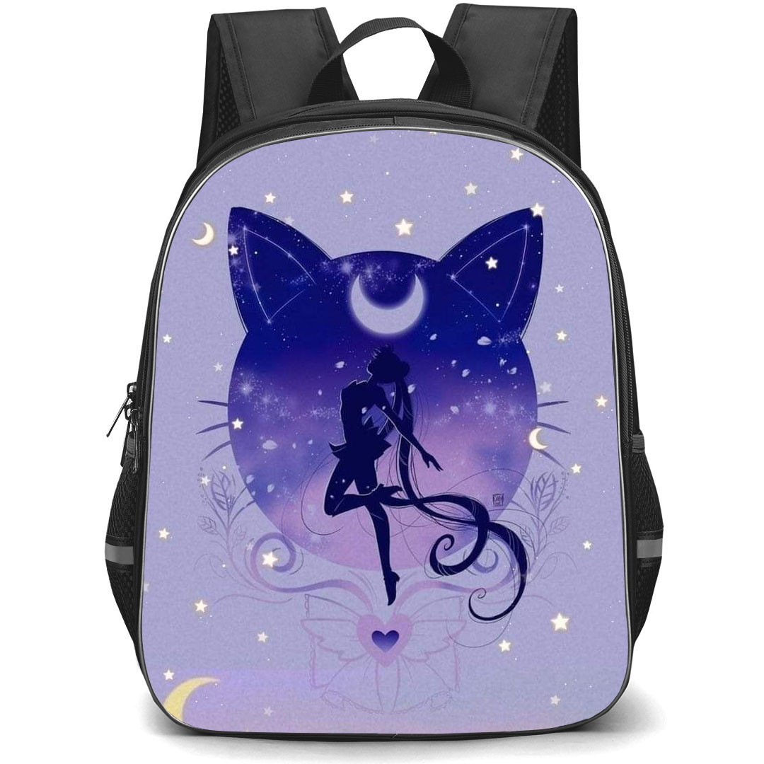 Sailor Moon Backpack StudentPack - Sailor Moon And Luna Silhouette Poster