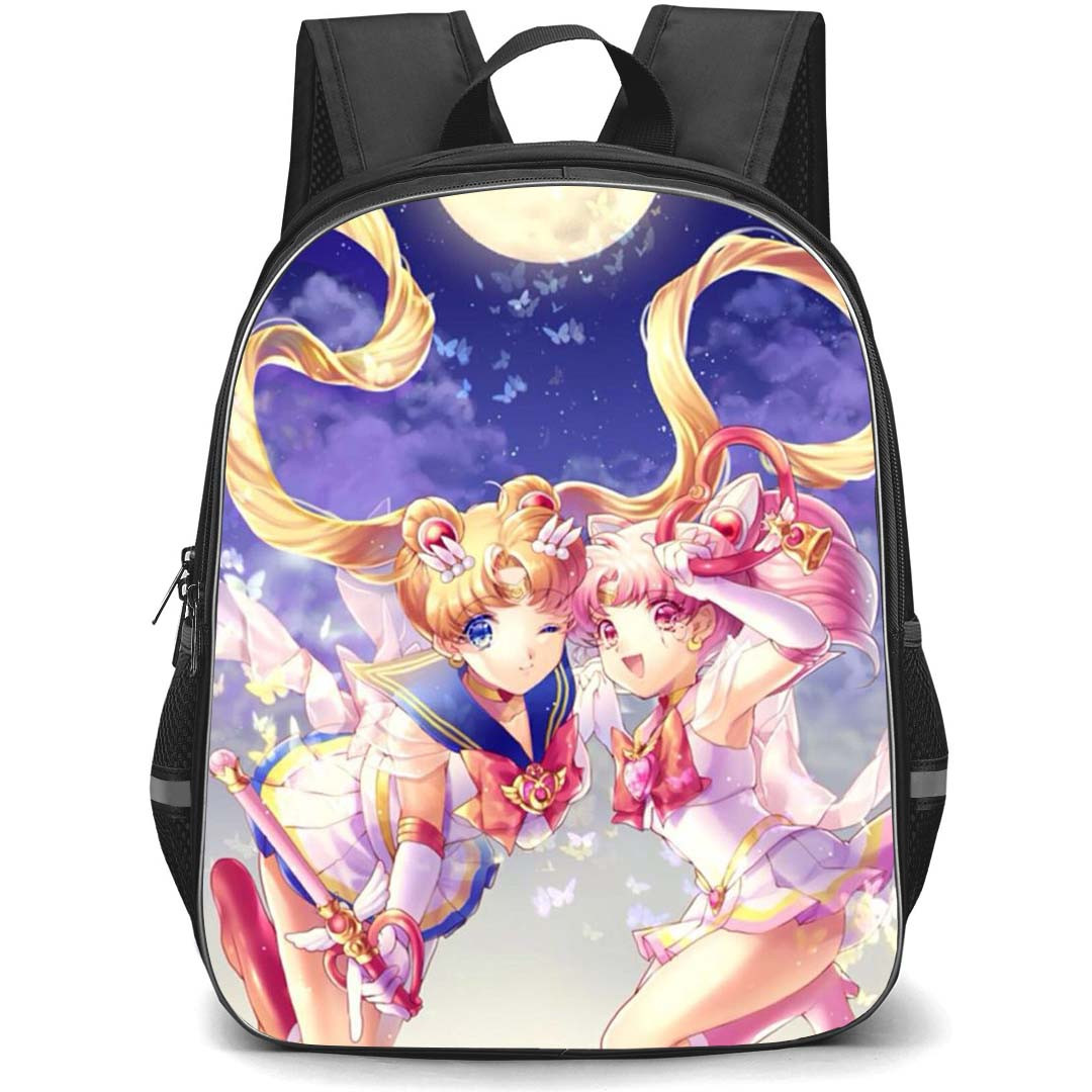 Sailor Moon Backpack StudentPack - Sailor Moon And Sailor Chibi Moon Poster