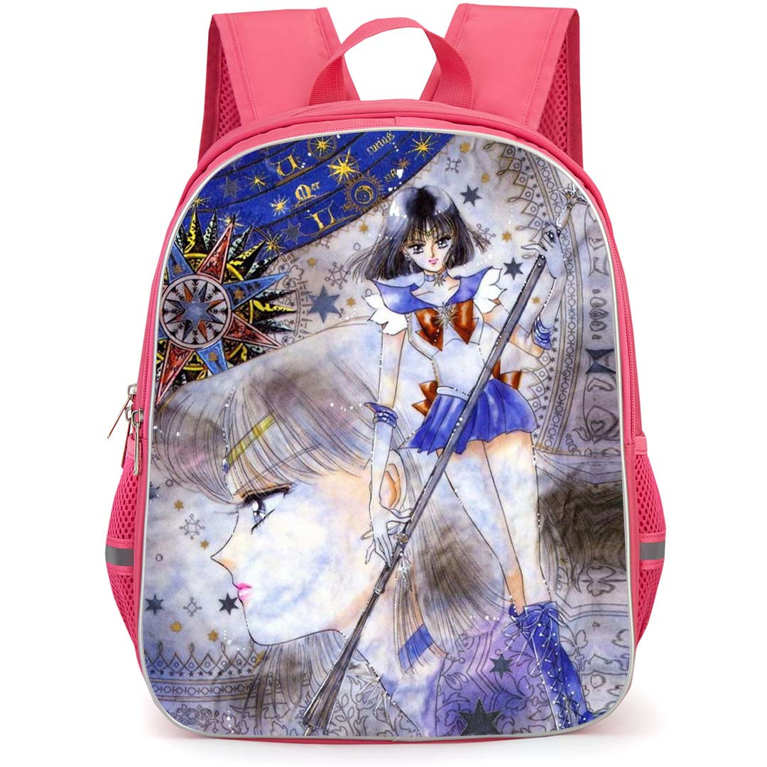 Sailor Moon Sailor Saturn Backpack StudentPack - Sailor Moon Sailor Saturn With Her Silence Glaive Drawing Poster
