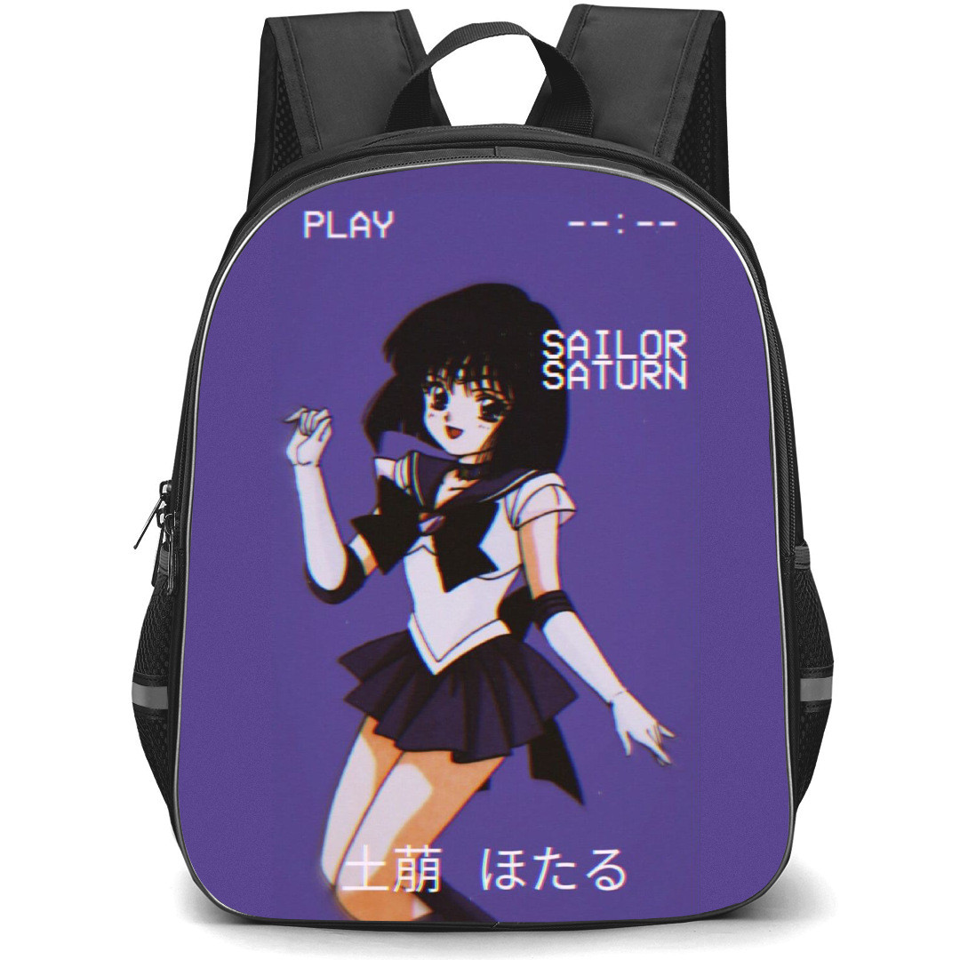 Sailor Moon Saturn Backpack StudentPack - Sailor Saturn Standing On Purple Background