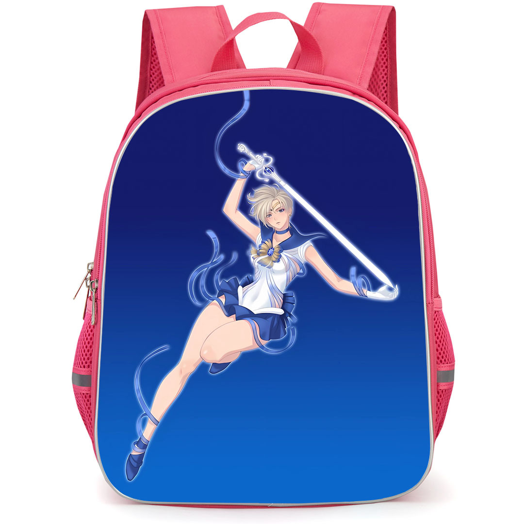 Sailor Moon Sailor Uranus Backpack StudentPack - Sailor Moon Sailor Uranus On Blue Background