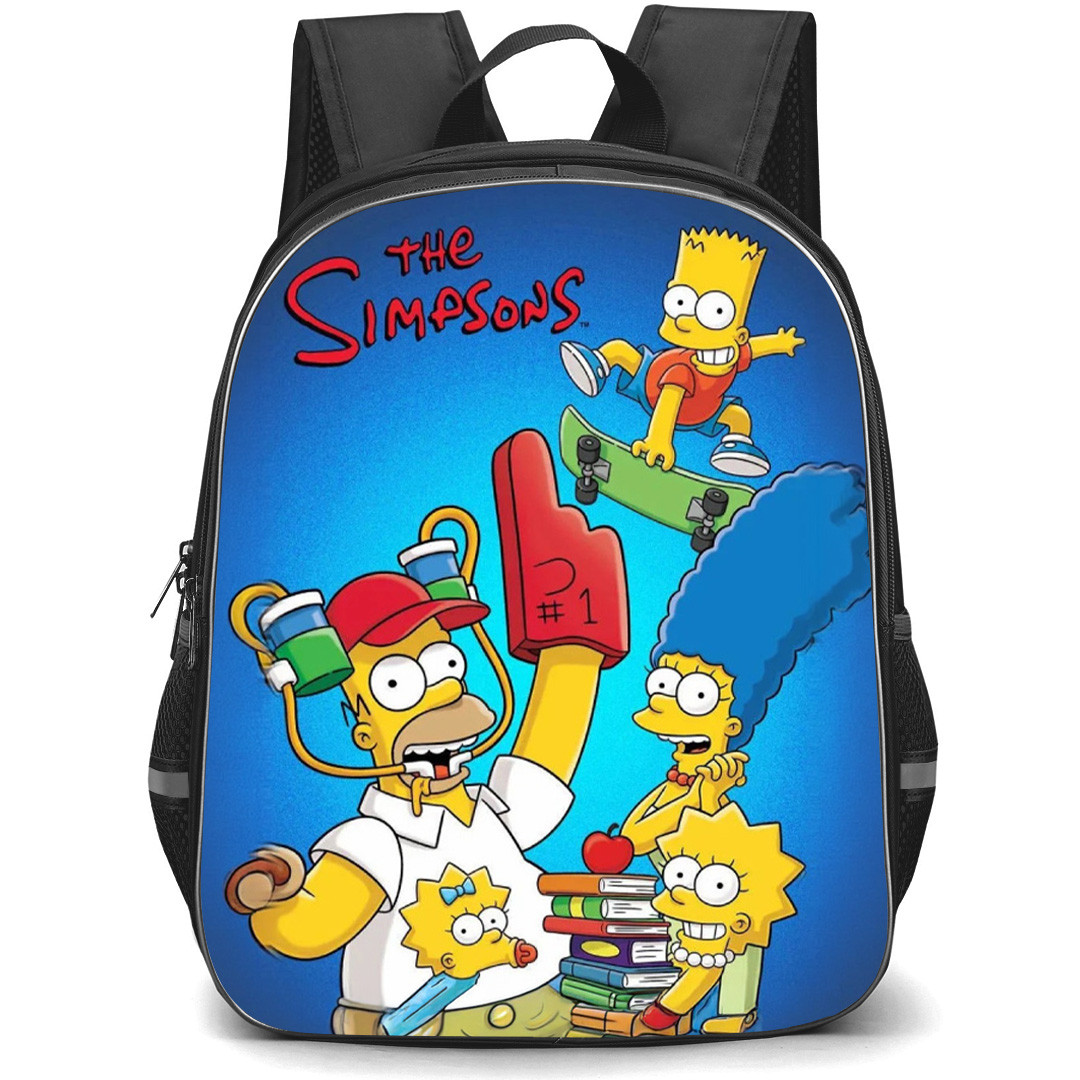 The Simpsons Backpack School Bag StudentPack - The Simpsons Characters Celebrating Playing Poster