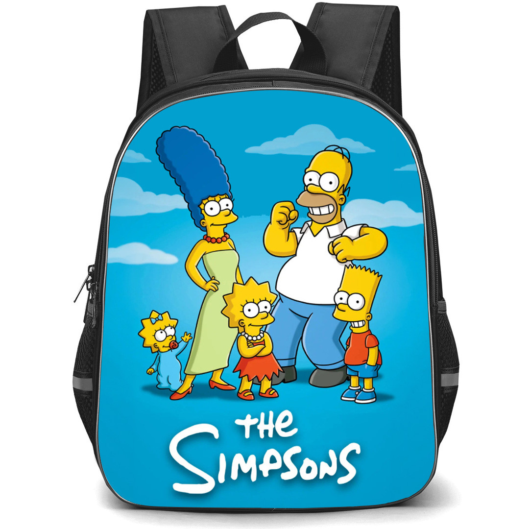 The Simpsons Backpack School Bag StudentPack - The Simpsons Characters Smiling Clouds Series Poster