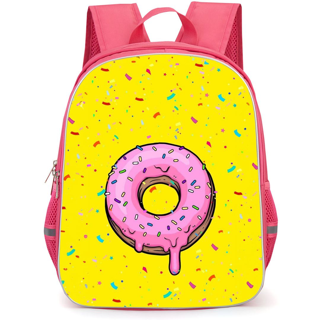 The Simpsons Backpack StudentPack - The Simpsons Doughnut On Yellow Background