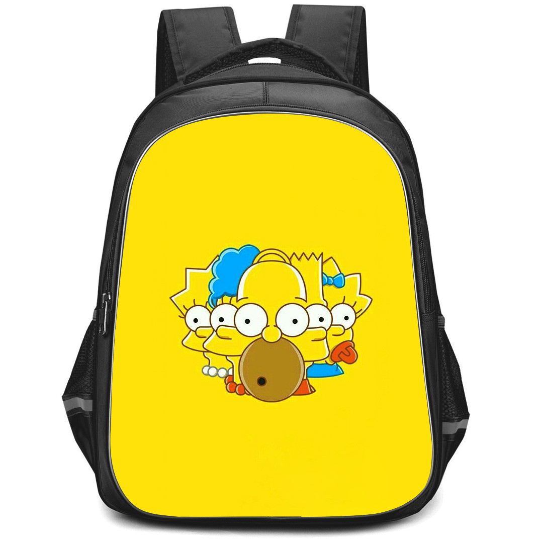 The Simpsons Backpack StudentPack - The Simpsons Family Avatar On Yellow Background
