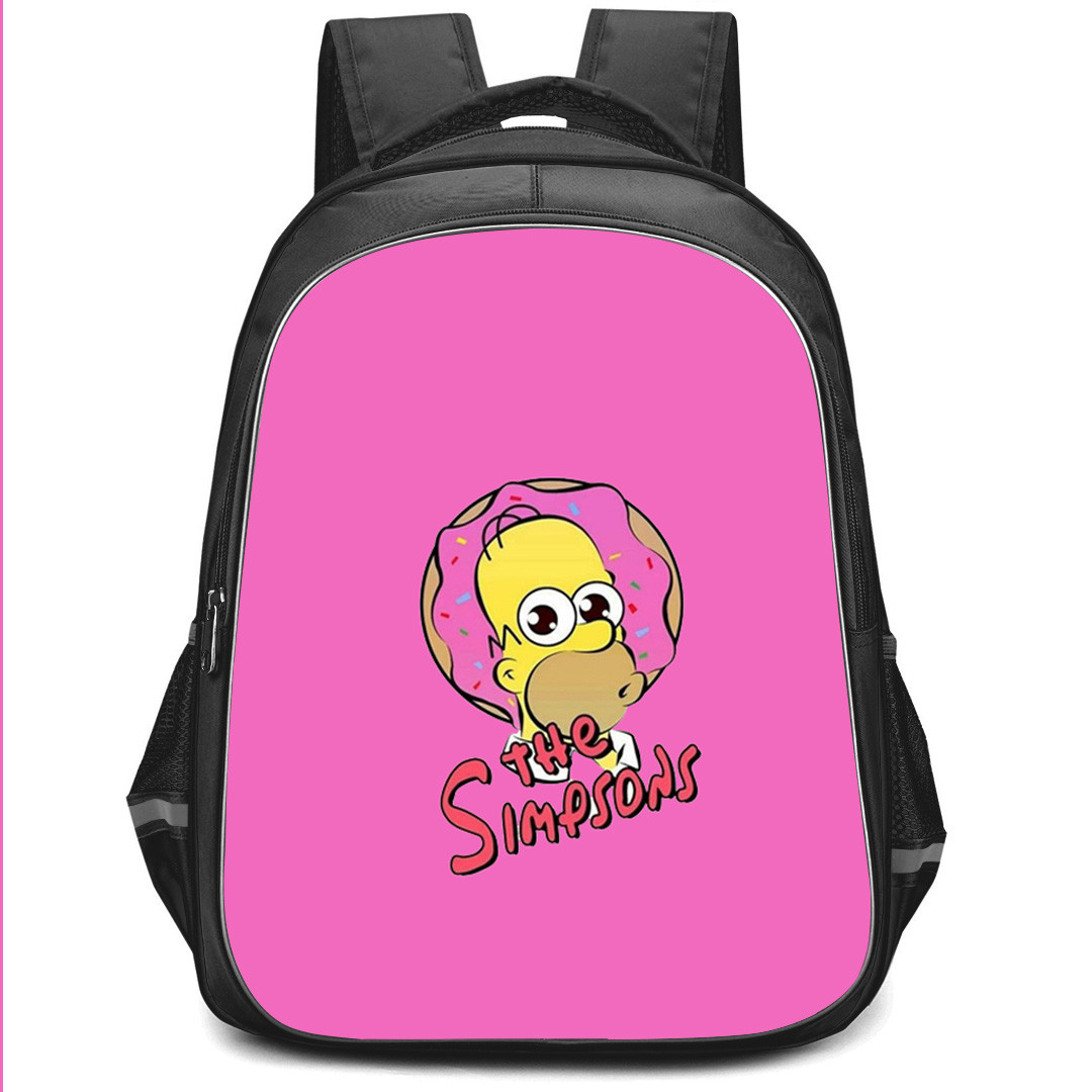 The Simpsons Homer Backpack StudentPack - Homer Avatar On White And Pink Background