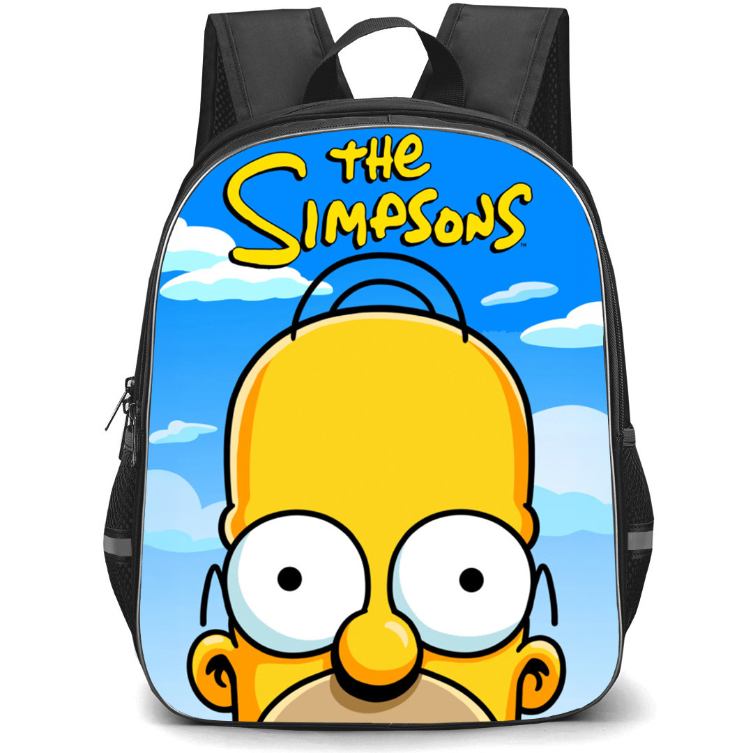 The Simpsons Homer Backpack School Bag StudentPack - Homer Half Face Portrait Series Poster