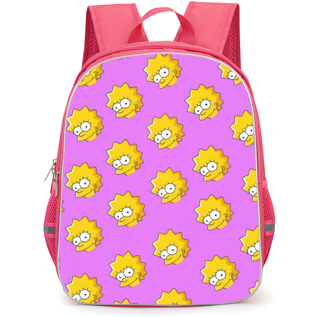 The Simpsons Maggie Backpack StudentPack - Maggie Avatar Pattern Art On Purple Background