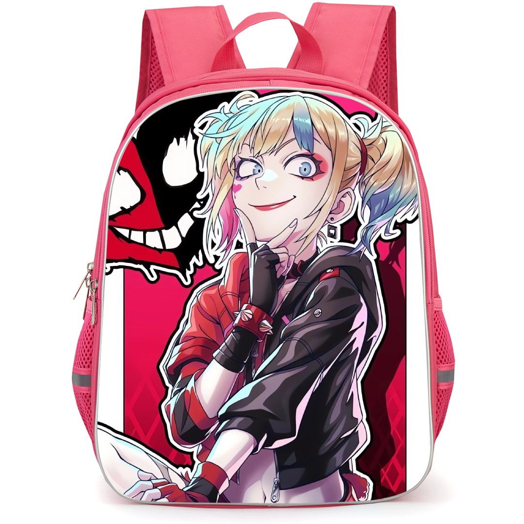 Suicide Squad Isekai Harley Quinn Backpack StudentPack - Harley Quinn Smiling Fan Art Illustration