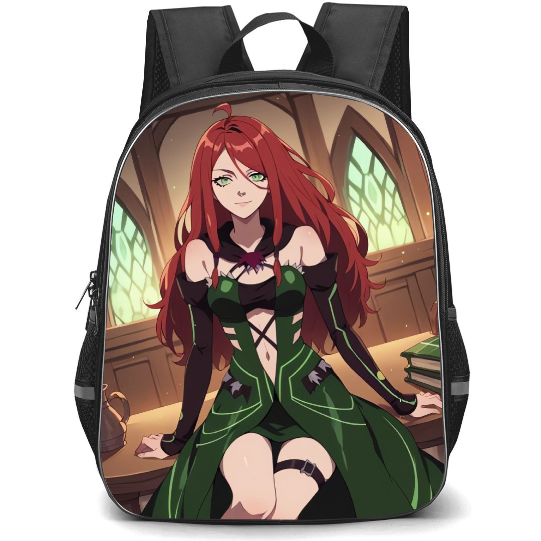 Suicide Squad Isekai June Moone Backpack StudentPack - June Moone Sitting On Table Anime Illustration Art
