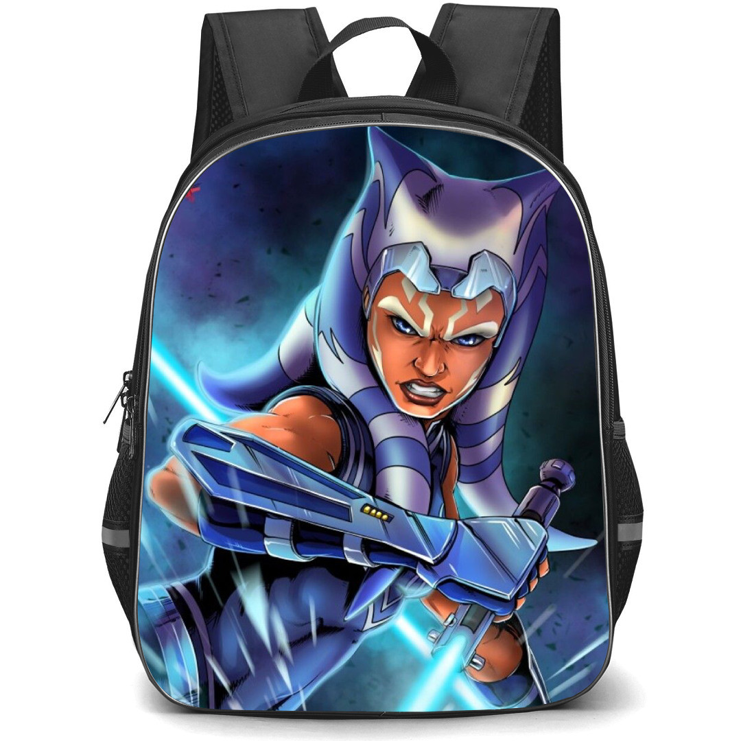 Star Wars Ahsoka Backpack StudentPack - Ahsoka Tano Attack Mode Side Portrait Comic Art