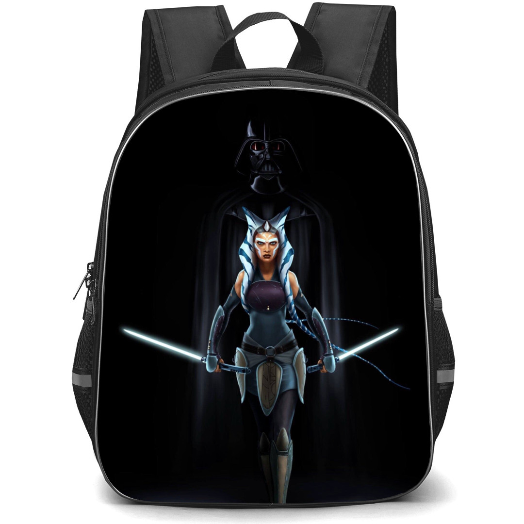 Star Wars Ahsoka Backpack StudentPack - Ahsoka Tano And Darth Vader On Black Background