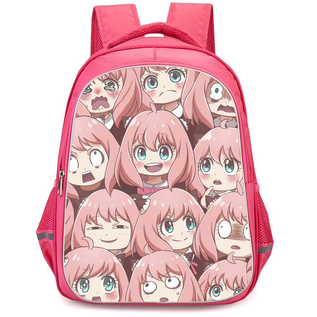 Spy X Family Anya Forger Backpack StudentPack - Anya Forger Emoji Avatar Pattern Art Poster