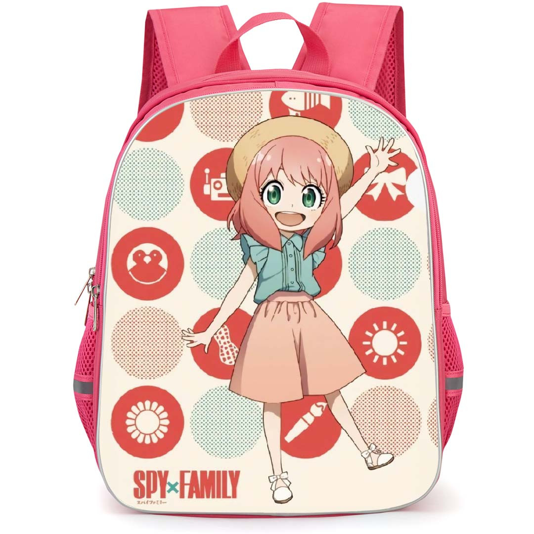 Spy X Family Anya Forger Backpack StudentPack - Anya Forger Standing On Retro Background