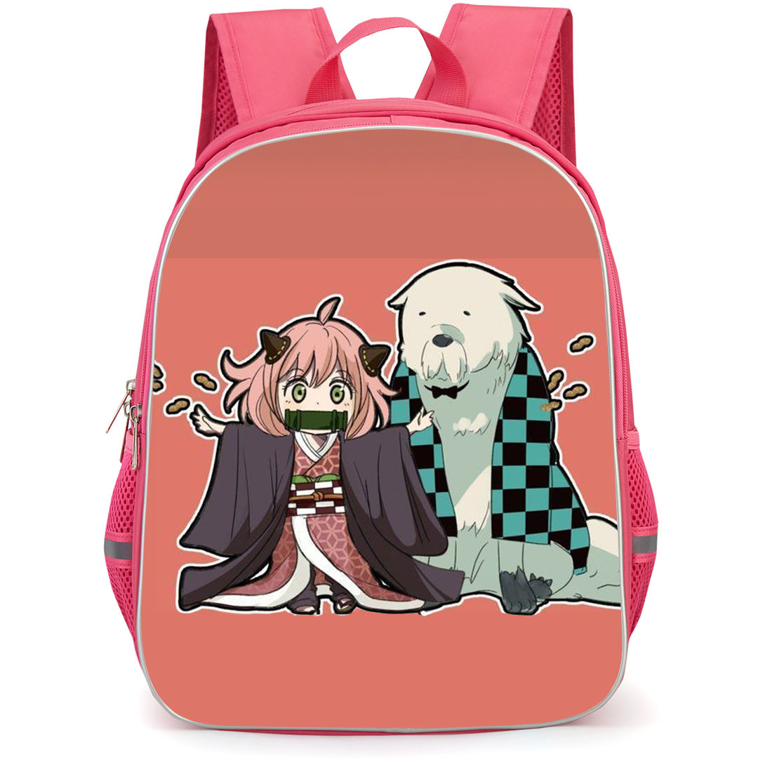 Spy X Family Backpack StudentPack - Spy X Family Anya and Bond Crossover Demon Slayer