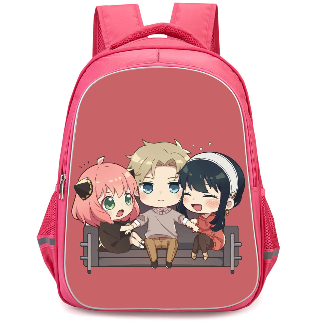 Spy X Family Backpack StudentPack - Spy X Family Anya Loid And Yor Forger Sitting On Sofa Poster