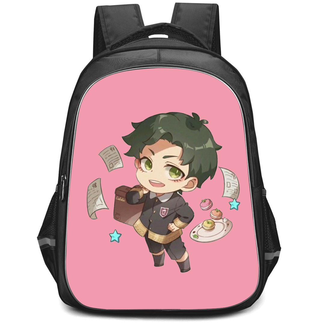 Spy X Family Damian Desmond Backpack StudentPack - Damian Desmond Standing On Pink Background