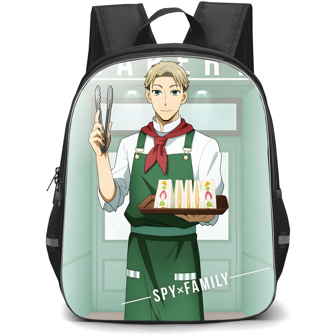Spy X Family Loid Forger Backpack StudentPack - Loid Forger Bakery Chef Holding Food Poster